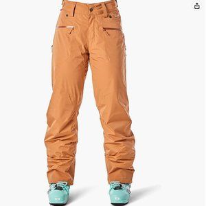 Tan Flylow Fae Insulated Snowboard Ski low rise Snow Pant sz XL 14-16